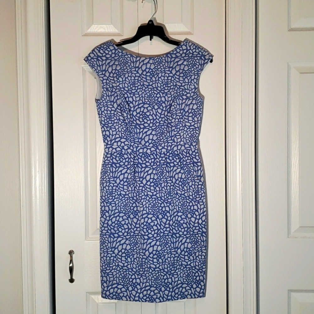Floral, periwinkle blue dress, 0